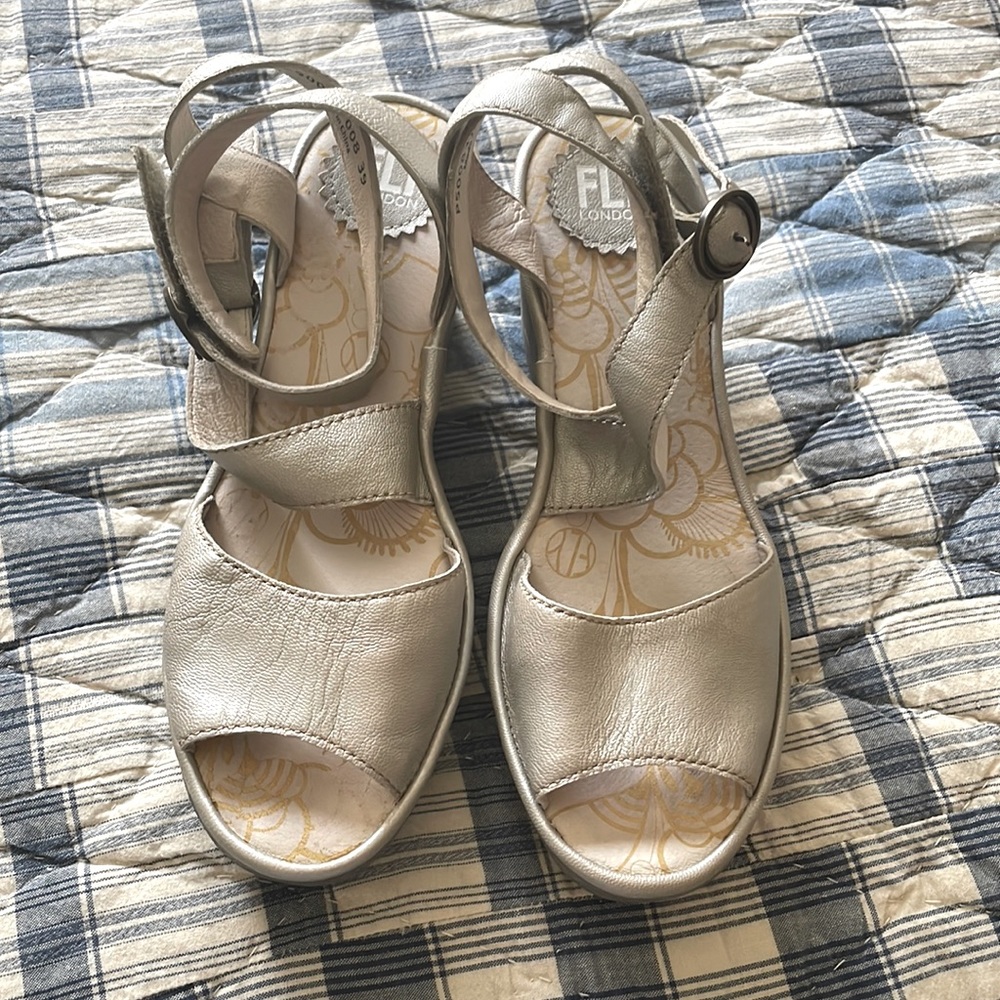 FLY London Ankle Strap Sandals sz 39